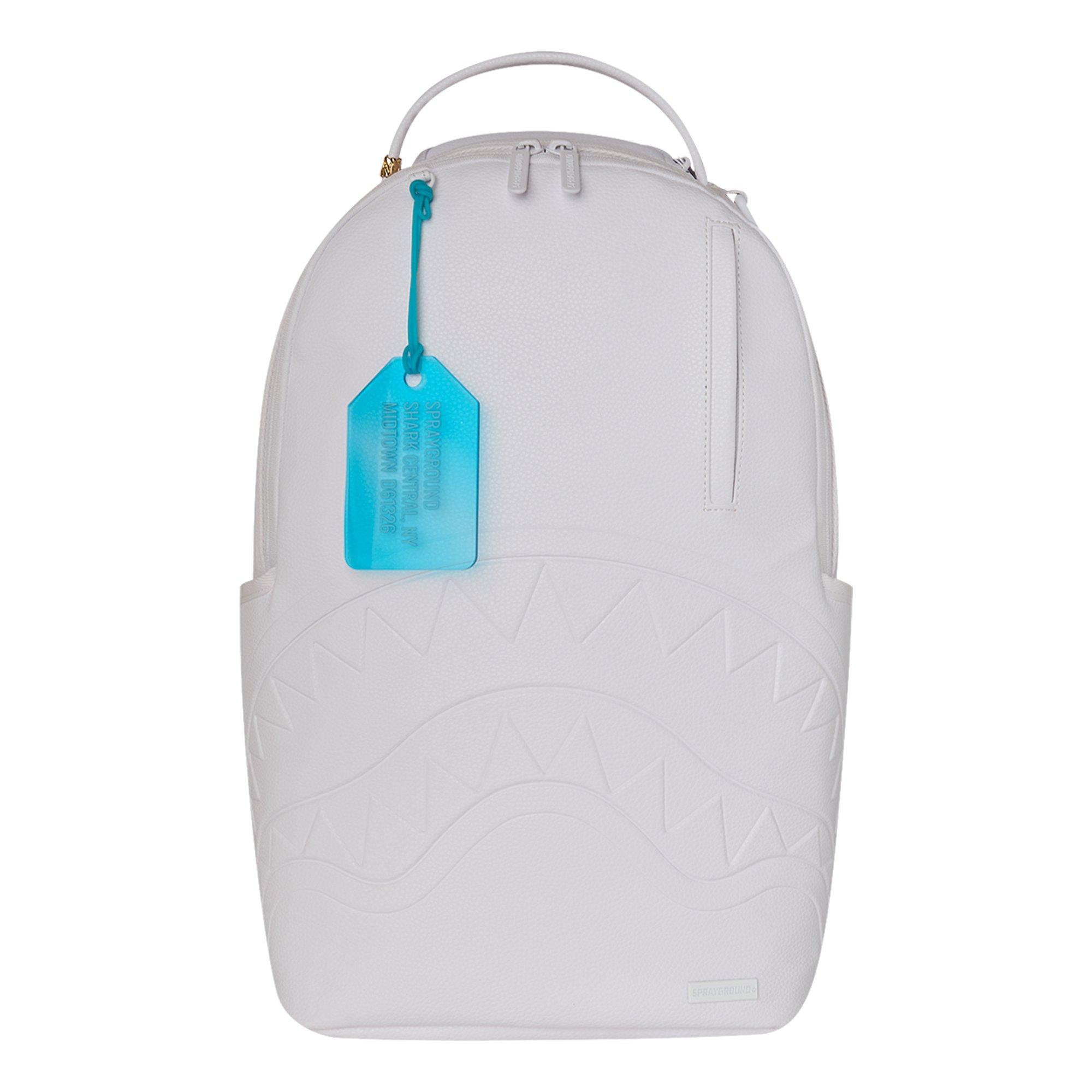 Sprayground Shark Central Tags Backpack - White - WHITE